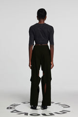 Leilany Hollow Cross Pants In Black