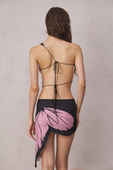 Lily One Shoulder Butterfly Mini Dress