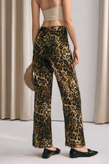 Loretta Low Rise Leopard Pants