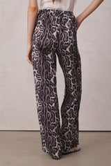 Loretta Low Rise Leopard Wide Leg Pants