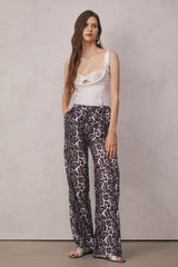 Loretta Low Rise Leopard Wide Leg Pants