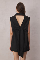 Madisyn Backless Suit Vest Dress