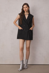 Madisyn Backless Suit Vest Dress