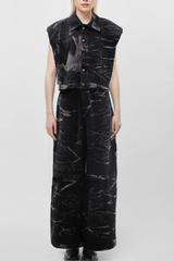 Malaya Asymmetric Tie Dye Denim Set
