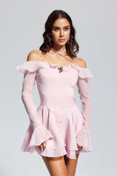 Maude Off Shoulder Ruffle Mini Dress
