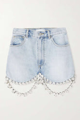 Maya Crystal Embellished Denim Skirt