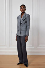 Meilani Flower Button Lapel Blazer