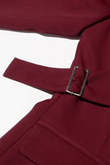 Morgan Asymmetric Cutout Blazer In Red
