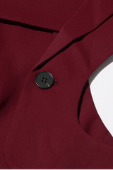 Morgan Asymmetric Cutout Blazer In Red