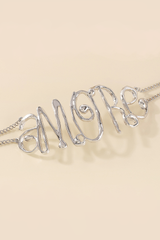 Nellie Letter Necklace In Sliver