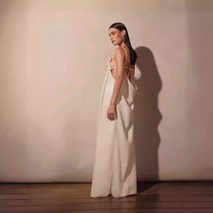 Soleia Apricot Draped Midi Dress