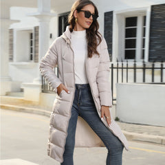 Gaia - Hooded Puffa Long Line Jacket