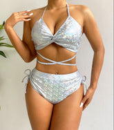 Color Gradient Split Swimsuit