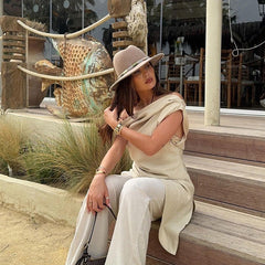 Karla Off-the-Shoulder Asymmetric Longline Tank