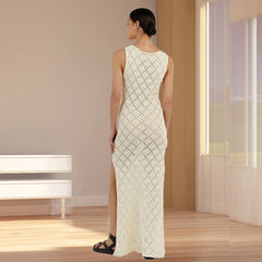 HOLLOW KNIT MAXI DRESS