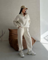 Mia Zipper Padded Tracksuit Set