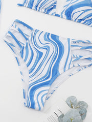 Corrugated Three-Piece Beach Swimsuit