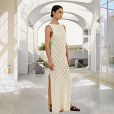 HOLLOW KNIT MAXI DRESS