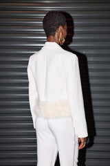 Omya Lapel Fur Blazer
