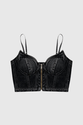 Remy Corset Spaghetti Denim Top