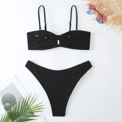 Sexy Women Swimsuit 2024 Lace Up Bikini Micro Bikinis Set Female Swimwear 3D Floral Bathing Suit Thong Biquini Swimming Suits