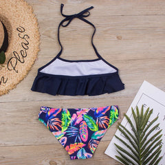 New Falbala Kids Swimwear Swimsuit 2024 New Print Girls Kid Bikini Set 5-14 Years Children Bandage Swimming Suit Beachwear A247