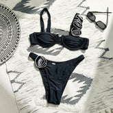 Lace Up Bikini Micro Bikinis Set 2024 New Womens Swimsuit Sexy Female Swimwear Floral Bathing Suit Thong Biquini Swimming Suits