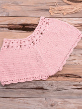 Bikini 2022 knitting Swimsuit Crochet Bikini Bohemia Style Off Shoulder High Neck Bathing Beach Bikinis Handmade Crochet Bikini