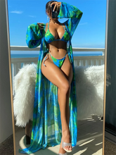 3 Pieces Triangle String Bikini 2024 Swimsuit Women & Kimono Swimwear Female Sexy Bathers Bathing Swimming Swim Suit Beachwear