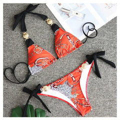 Summer Sexy Print Bikinis 2024 Women's Swimwear Female Swimsuit Swimming Bathing Suits Brazilian Bikini Set Beachwear Bather