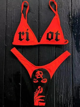 Sexy Goth Bikini 2023 Women Letters Skull Print Swimsuit Split Bathing Suit High Waist Gothic Bikinis Sets Beach Outfits