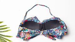 Falbala Print Bikinis Women 2024 Mujer Sexy Bandage Biquinis Halter Girls Push Up Swimsuit Swimwear Summer Beach Bathing Suit