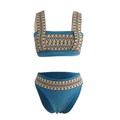 Bikini 2024 Women Two Piece Ripple Print Swimsuit Sexy Sling Bikini Swimwear Summer Hawaiian Bathing Suit Trajes De Bano Mujer