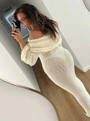 Cover-Up Off-Shoulder Maxi Dress