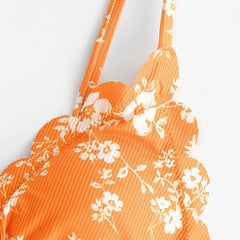 Bikini 2024 Women Y2k Two Piece Floral Print Swimsuit Trendy Suspender Lace Up Bikini Swimwear Summer Hawaiian Bathing Suit