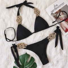 Black Sexy Bikinis 2024 Women's Swimwear Female Swimsuit Swimming Wear Bathing Suits Brazilian Bikini Set Beachwear Pool Bather