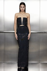 Salem Rhinestone Bodycon Maxi Dress