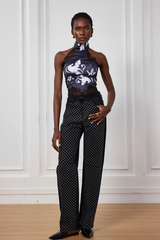 Sapphire Lace Halter Neck Backless Top