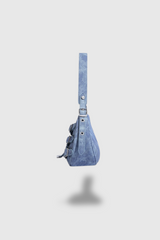 Sara Zip Denim Bag In Blue