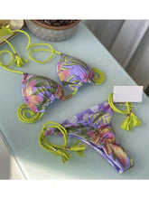 Sexy Swimsuit Women Triangle Bikinis Set Thong Bandage Swimsuits Solid Color Bath Suit Two Piece String Swimear Beach Wear