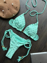 Hollow Out Bandage Swimwear 2024 Halter Bikini Set Thong Swimsuit Women Biquini Brazilian Bathing Suit Beachwear