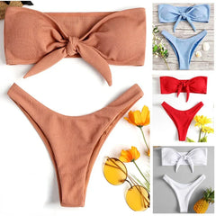 Swimsuit 2024 New Summer Women Bikini Sexy Swimwear Set Packwork Brazilian Bathing Beachwear Swimming Bathing Suit Women