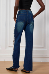Seraphina Torn Chain Cutout Jeans