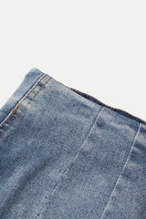 Sofia High Waist Maxi Denim Skirt