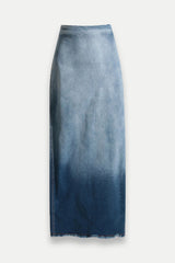 Sofia High Waist Maxi Denim Skirt