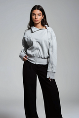 Waverley Asymmetric Zipper Top