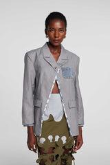 Zariah Denim Split Blazer