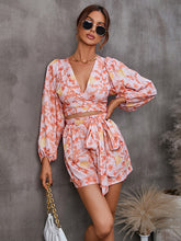 Bohemia Puff Sleeves High Waisted Floral Jumpsuit
