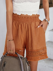Casual Loose Solid Color Shorts Bottom