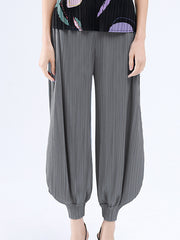 Simple Loose Solid Color Casual Harem Pants Bottoms